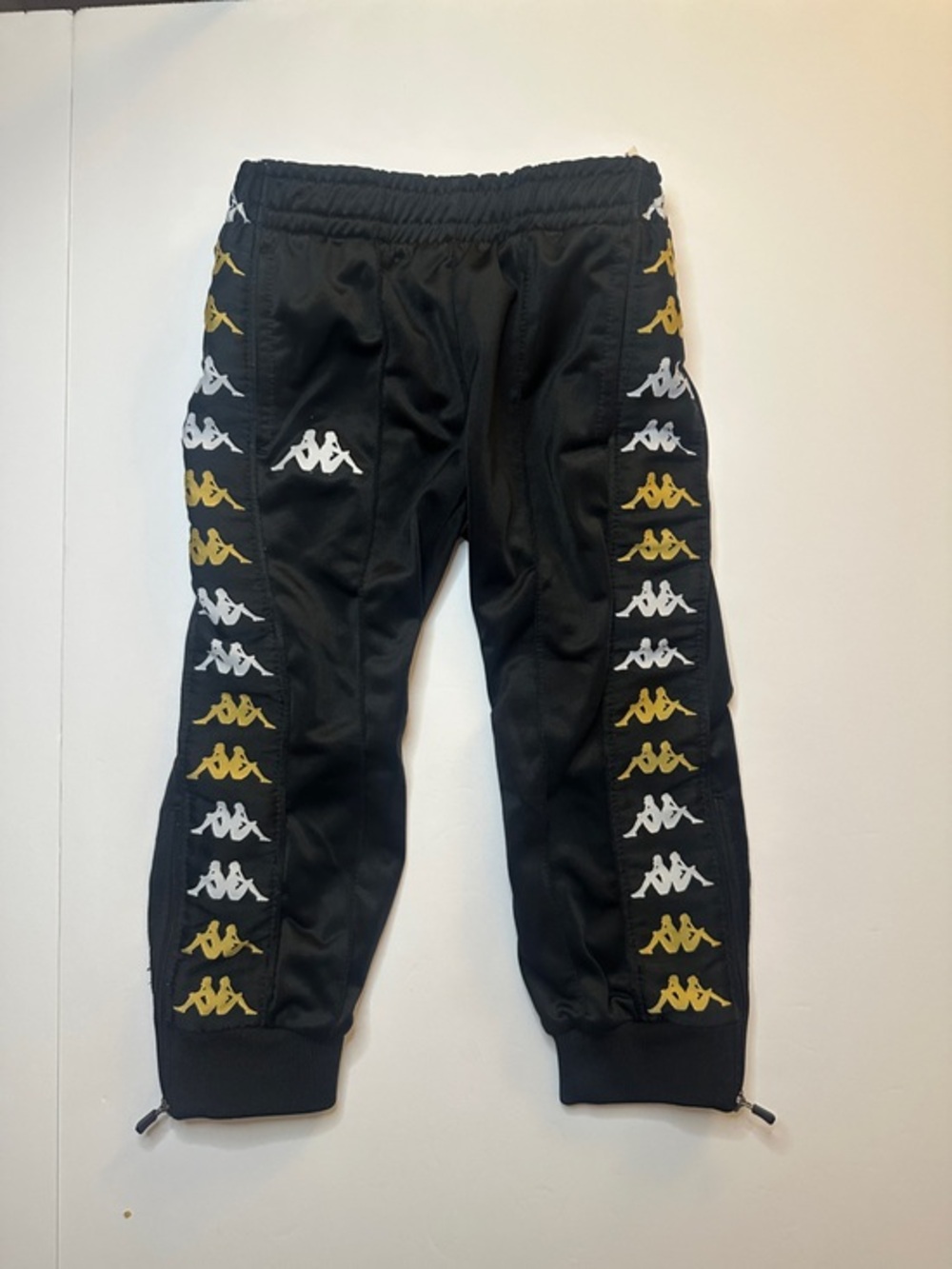 NWOT Kappa Kids Black Sweatpants with White & Gold Logo SIZE 24 MONTHS